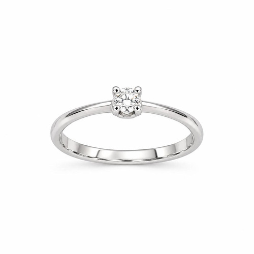Witte solitaire ring