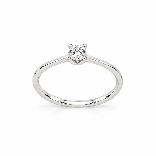Witte solitaire ring