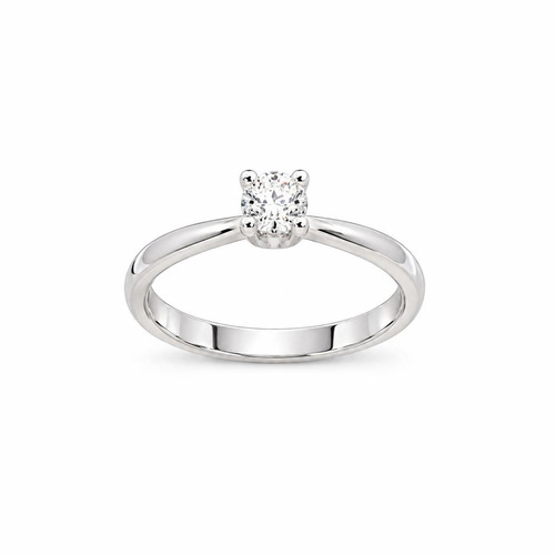 Witte solitaire ring