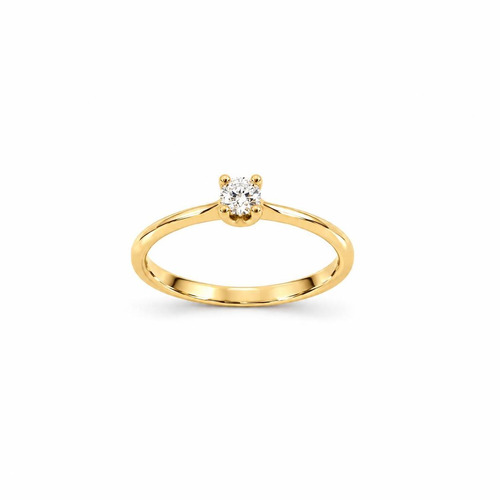 Gele solitaire ring